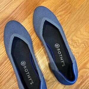 Rothys cobalt birds eye flats size 10